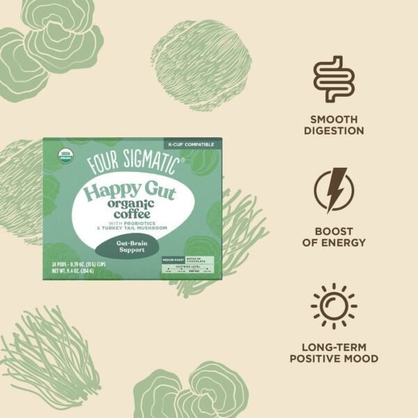 Four Sigmatic Organic Happy Gut Coffee Pods Box – 24 count - Image 2