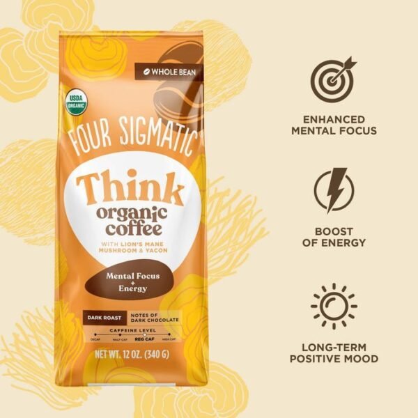 Four Sigmatic Organic Think Whole Bean Coffee Bag - Image 2