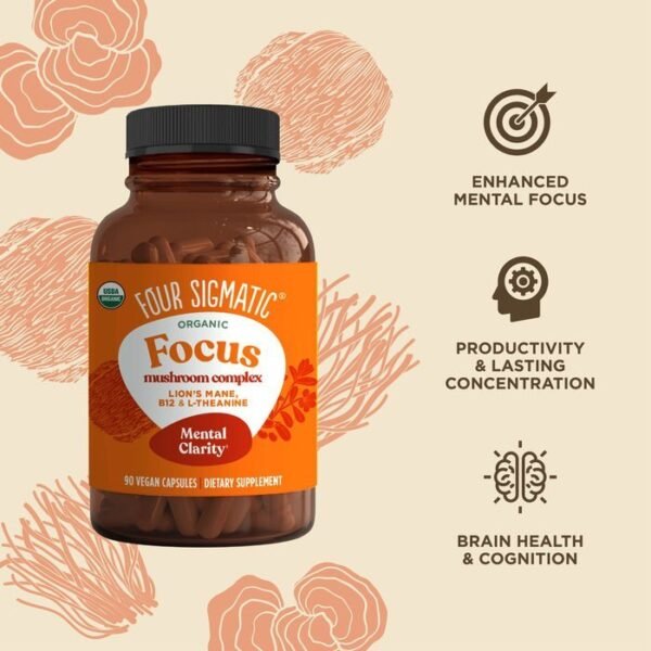 Four Sigmatic Organic Focus Mushroom Complex Capsules - Image 2