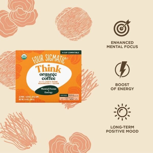 Four Sigmatic Organic Think Coffee Pods Box- 24 count - Image 2