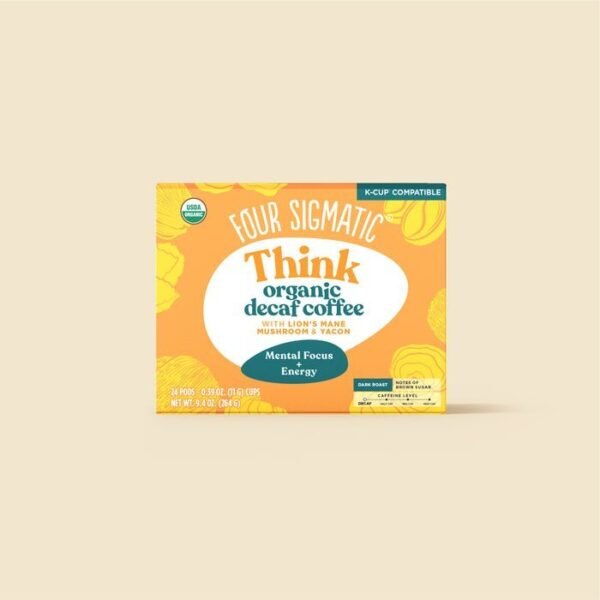 Four Sigmatic Organic Think Decaf Coffee Pods Box- 24 count